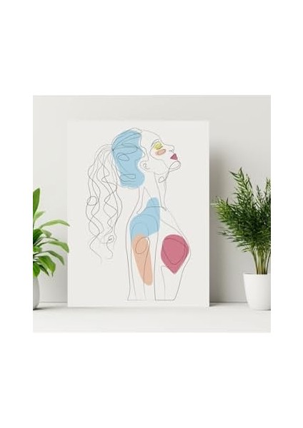Line Art Modern Tasarımlı 30X40 Kanvas Tablo - Dekoratif Duvar Tablosu modelleri