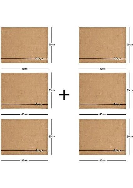 Home Textile 6'lı Believe Jüt Amerikan Servis Seti 45 x 35 cm fiyatları