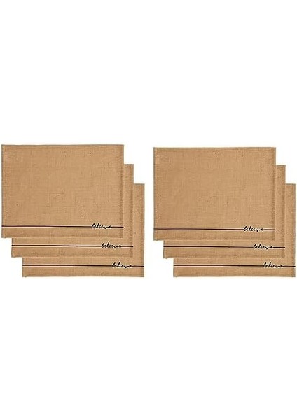 Home Textile 6'lı Believe Jüt Amerikan Servis Seti 45 x 35 cm modelleri