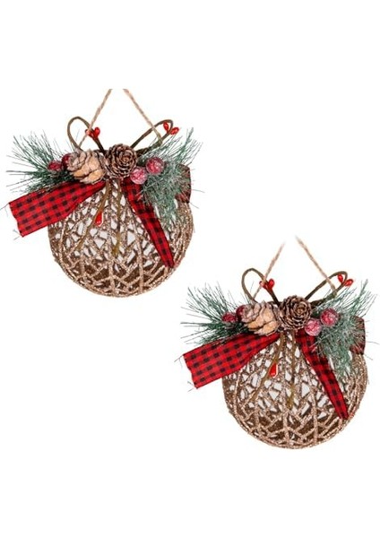 Yılbaşı Ağaç Süsü Yılbaşı Topu 2 'li Set Gold 10 Cm. modelleri