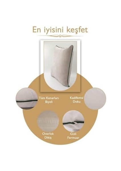 Renk Seçenekli Yeşil Biyeli Açık Gri Kırlent Kılıfı Dekoratif Düz Sade Punch Panoroma Panbiy Gri Yeşil 45X45 fiyatları