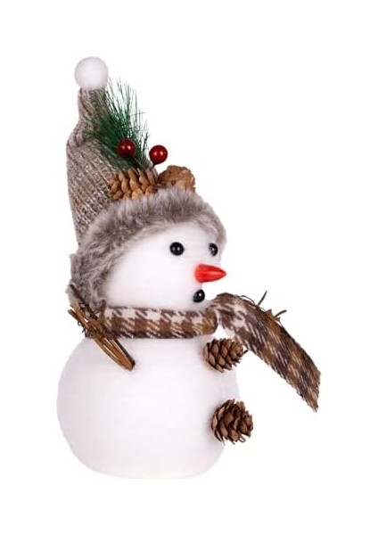 Yılbaşı Süsü Kardan Adam Yılbaşı Dekor Şapkalı Beyaz 15X11X19 Cm. fiyatları