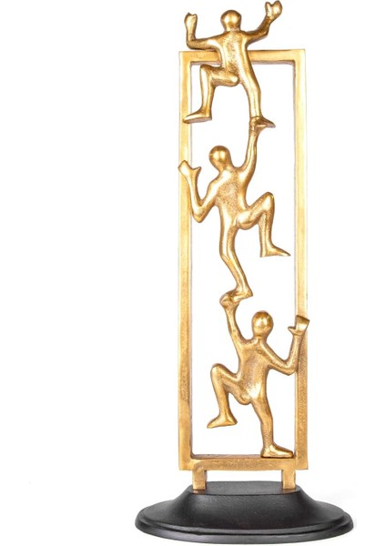 Metal Dekor Tasarım Obje Gümüş 21X11X51 Cm.