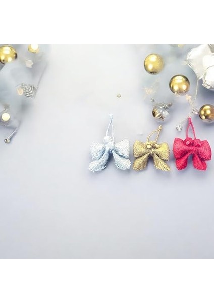 Yılbaşı Ağacı Süsü 3lü Set Yılbaşı Süsü Fiyonk Parlak Süs El Yapımı Tasarım Yılbaşı Süsü Palamut fiyatları