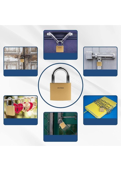 Zhltools 30MM Dolap Çanta Bavul Kilidi Asma Kilit indirimleri