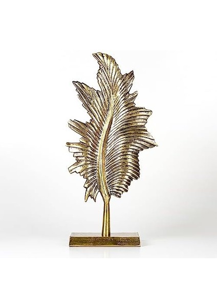 Dekoratif Metal Kaideli Yaprak Gold Eskitme 23X48X9,5 Cm. fiyatları