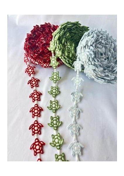 Desenli Şerit Süs | Dekoratif Nakış Aksesuar (Kırmızı) fiyatları