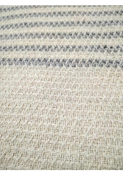 Pamuklu Kaymaz Hasır Dokuma Koltuk-Çekyat Örtüsü (180X220)-KREM Gri fiyatları