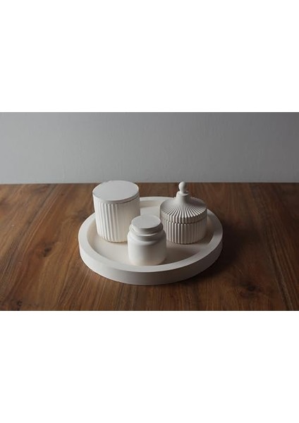 Set: Yuvarlak Tepsi ve Kapaklı Kutular fiyatları