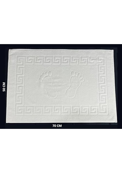 Whıte Home Banyo Paspası, 100% Pamuk, Lüks, Ayak Havlusu, 50 x 70 Cm, 250 Gr/ad (715 Gsm), Beyaz Renk, Otel Paspası, Süper Su Emici, Hızlı Kuruma, Yıkanabilir modelleri