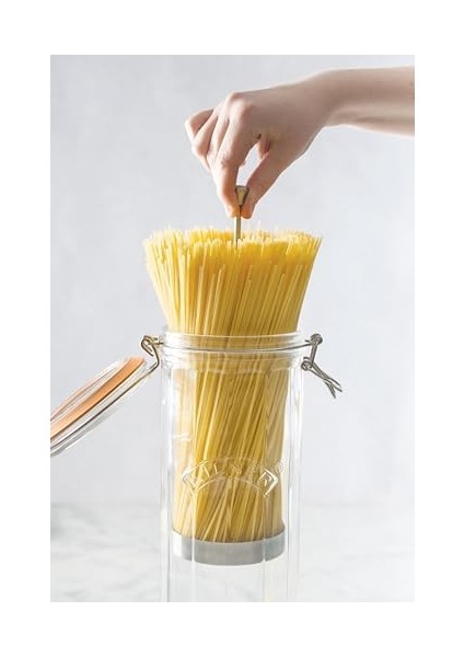 Spagetti Faset Kavanoz, Mandallı Kilitli, 2 Litre Konserve Kavanozu, Şeffaf, 2 Litre fiyatları