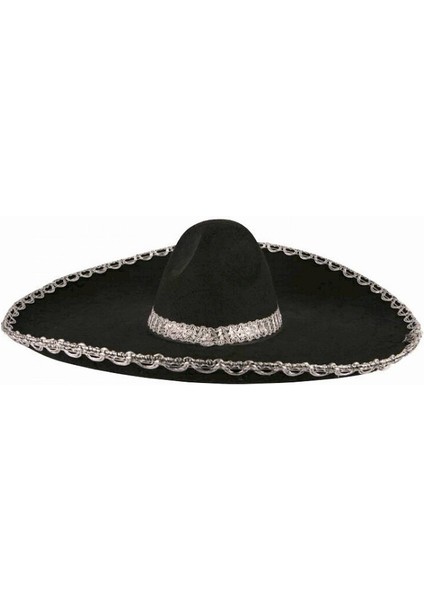 Sombrero Meksika Şapkası Mariachi Gümüş Şeritli Yetişkin Boy fiyatları