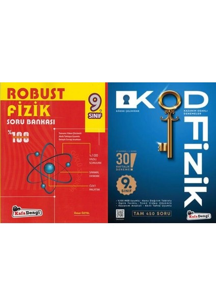 Kafa Dengi 2026 9. Sınıf Kod Haftalık Süreç Fizik + Fizik Soru 2 Kitap