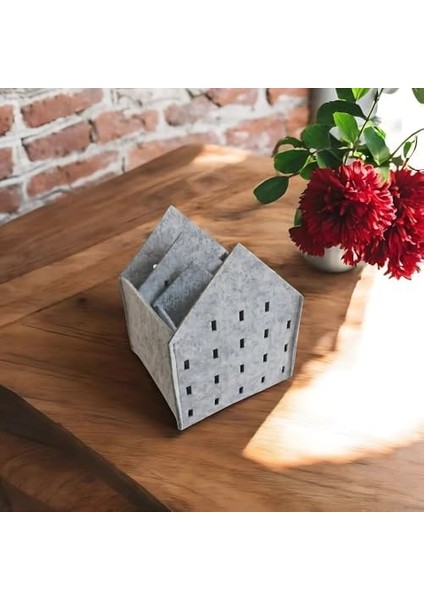 3 Lü Keçe Saklama Kutusu - Dekoratif Organizer Sepet Seti, Farklı Boyutlarda Çok Amaçlı Keçe Kutu (S-M-L) fiyatları