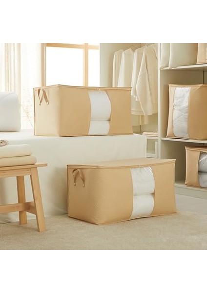 Home Textile 2'li Mega Boy Pvc Pencereli Bej Balıksırtı Hurç Set 75 x 40 x 40 cm fiyatları