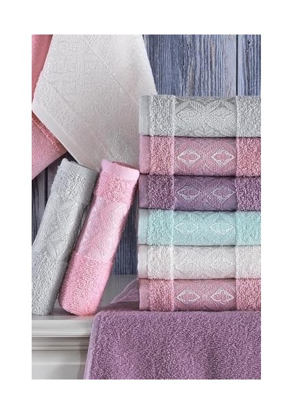Tekstil Aura | 12'li 30X50 cm El ve Yüz Havlu Seti | Mutfak Havlusu Renkli fiyatları