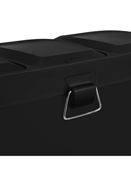 54 Litre Mutfak Çöp Kutusu Pedallı Çöp Kovası, 3 Bölmeli, Iç Kovalar ve Atık Ayırma Için 6 Etiket, Çöp Ayrıştırma Sistemi, Siyah LTB54B modelleri