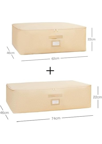 Home Textile 2'li Bej Balıksırtı Baza Altı Hurç Set modelleri