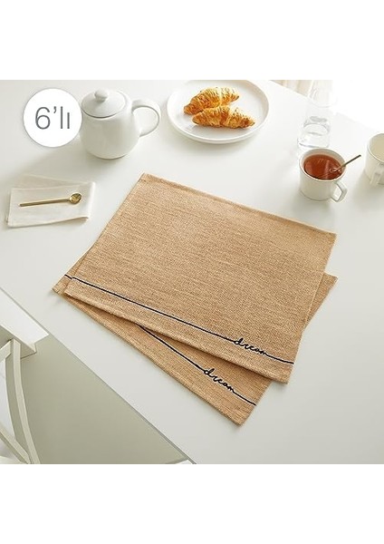 Home Textile 6'lı Dream Jüt Amerikan Servis Seti 45 x 35 cm modelleri
