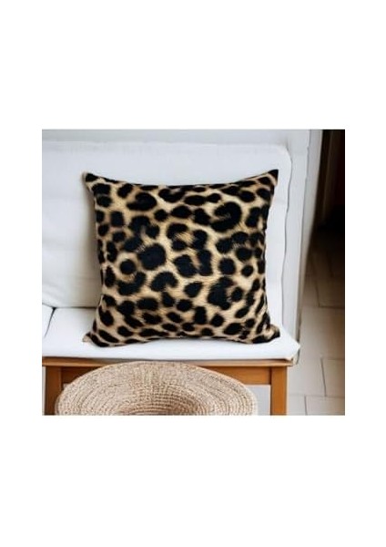 Leopar Desen Çift Taraflı Dijital Baskılı Dekoratif Kırlent Kılıfı fiyatları