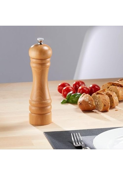 Home Ahşap Karabiber Değirmeni: Manuel Tuz Öğütücü, Doldurulabilir Çalkalayıcı, Baharat Pişirme ve Servis Için Ideal (17 Cm) modelleri