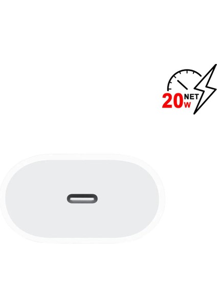 iPhone 13 Mini Uyumlu Lightning Pd Type-C Girişli 20W Şarj Seti MT-A1703 modelleri