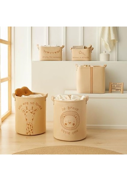 Home Textile 5'li Çocuk Odası Jüt Keten Kumaş Sepet Set fiyatları