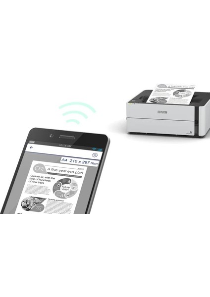 Ecotank M1180 A4 Mono Tanklı Inkjet Yazıcı – 20 Ppm, 11.000 Sayfa Mürekkep, Wi-Fi & Ethernet