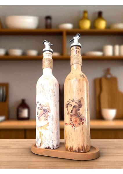 Sunum Stantlı Antik Yunan Figürlü Özel Tasarım Yağdanlık-Sirkelik Sosluk Seti Ev-Mutfak Dekoru fırsatları