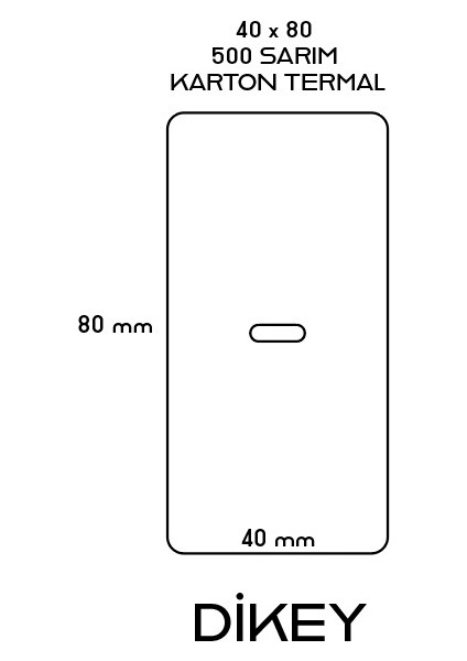 40X80 Kuşe Barkod Etiketi 500 Li Sarım