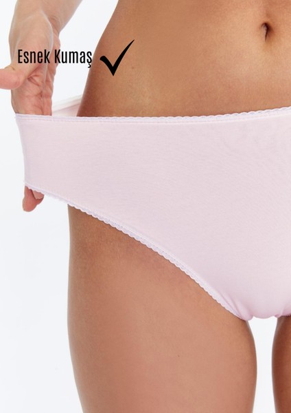 Kadın Külot Pamuklu Likralı Karışık Renk 5’li Paket İç Giyim modelleri