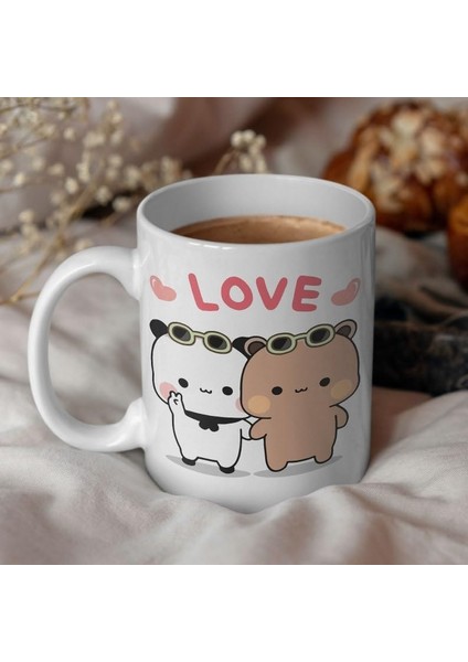 Dore Sevimli Bubu ve Dudu Kahve Kupa, Ayı Seramik Kupa, Panda Ayı Kupası, Sevim,ingilizce Kupa 65 fiyatları