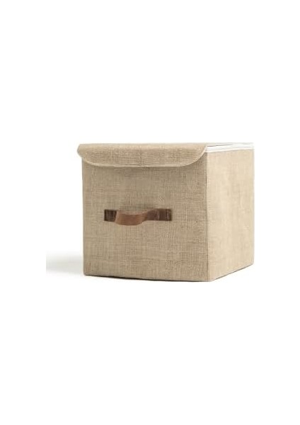 Bee Jüt Dolap Içi Organizer Takı, Makyaj, Banyo, Ofis Düzenleyici Kapaklı Saklama Kutusu 30X30X30 cm modelleri