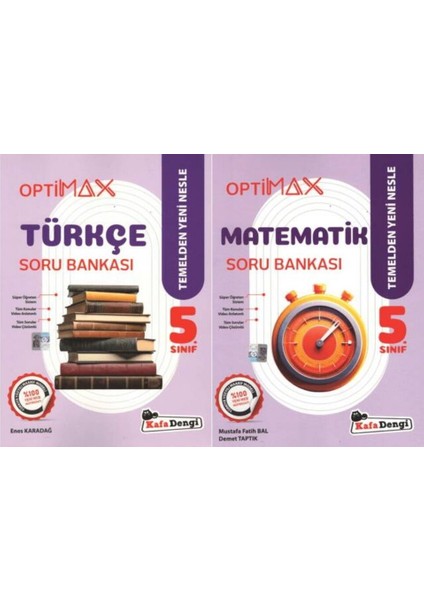 Kafadengi 2026 5. Sınıf Türkçe Matematik Optimax Soru Bankası Seti 2 Kitap