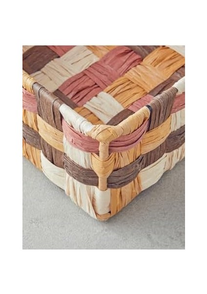 Home Modern Square Kağıt Ip Sepet Kahve 26X26X12 cm fiyatları