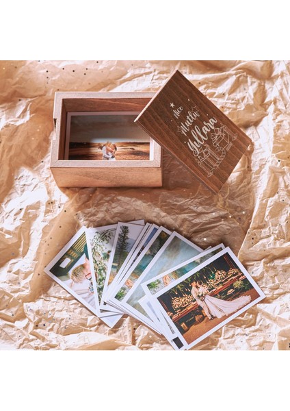 Nice Mutlu Yıllara Konseptli Ahşap Fotoğraf Kutusu