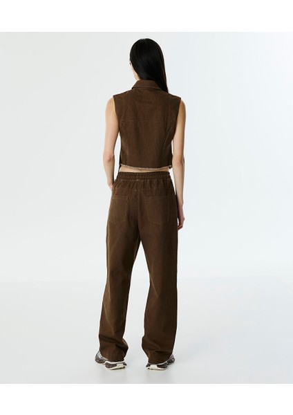 Asimetrik Non Denim Yelek TW6250007026074 fırsatları