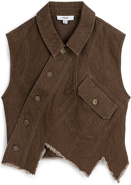 Asimetrik Non Denim Yelek TW6250007026074 indirimleri