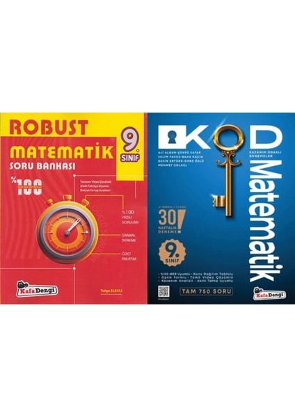 Kafa Dengi 2026 9. Sınıf Kod Haftalık Süreç Matematik + Matematik Soru 2 Kitap