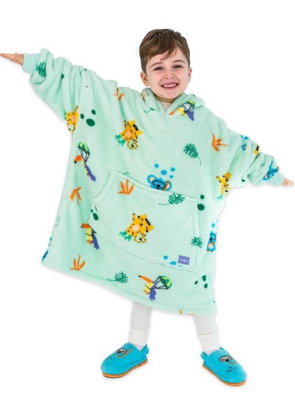 Moo Soft Cuddles Giyilebilir Çocuk Battaniye (Jungle Friends)