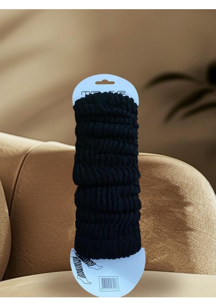 Kadın Kalın Triko Örgü Uzun Siyah Tozluk fiyatları