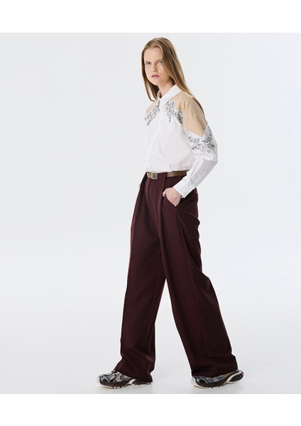 Kemerli Wıde Leg Fit Pantolon TW6250003114035 modelleri