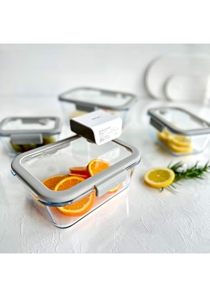 Fika Glace Vakumlu Cam Saklama Kabı Seti Gri 5 Parça D-NEOGGLS05 fiyatları