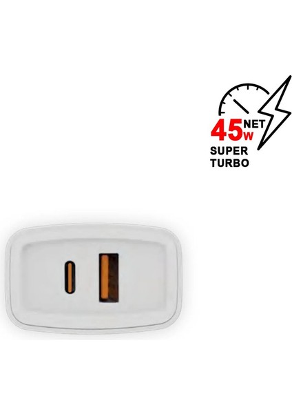 Tecno Pova 7 5g Uyumlu Süper Hızlı Pd Type-C To Type-C ve 45W Şarj Seti MT-A1752 modelleri