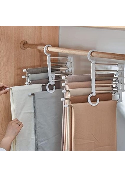 Hareketli Dolap Içi Pantolon Kravat Şal Askı Sistemi Düzenleyici Katmanlı Askılık Organizer modelleri