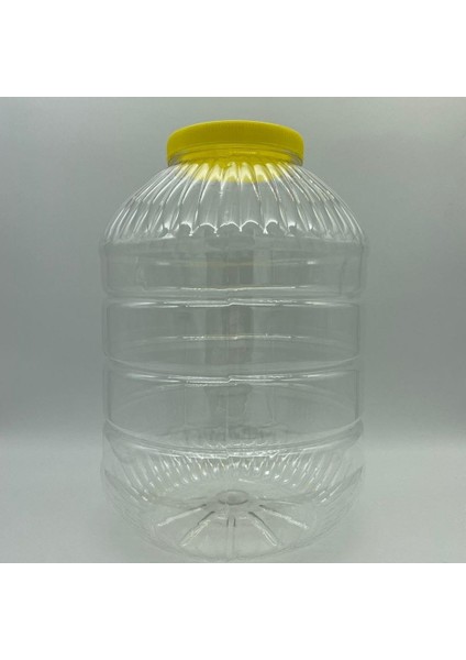 Marifetlerim - Sarı Kapaklı Şeffaf Gövde Turşu Bidonu 2 Litre