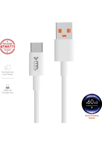 Meizu 20 Classic Uyumlu 67W Turbo USB Şarj Seti Qc 4.0 MT-A1763 modelleri