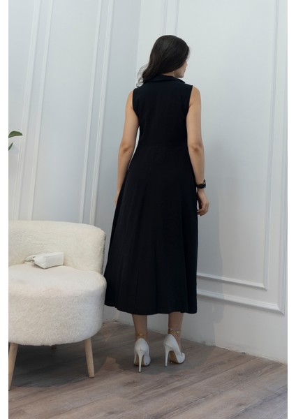 Yakalı Uzun Biritli Elbise 50325 modelleri