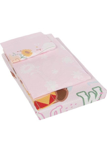 Masha Lisanslı Karakter BASKILI%100 Pamuk Bebek Pike Takımı, Pembe, Bebek (Pike: 100X150 Cm/lastikli Çarşaf: 80X140 Cm/standart Yastık Kılıfı: 35X45 Cm/volanlı Yastık Kılıfı: 35X45 Cm)