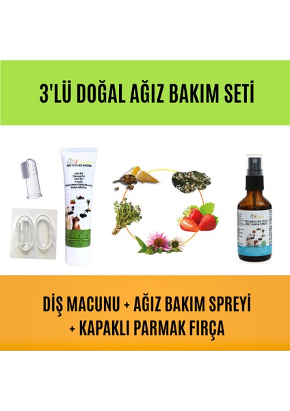3'lü Doğal Ağız Bakım Seti